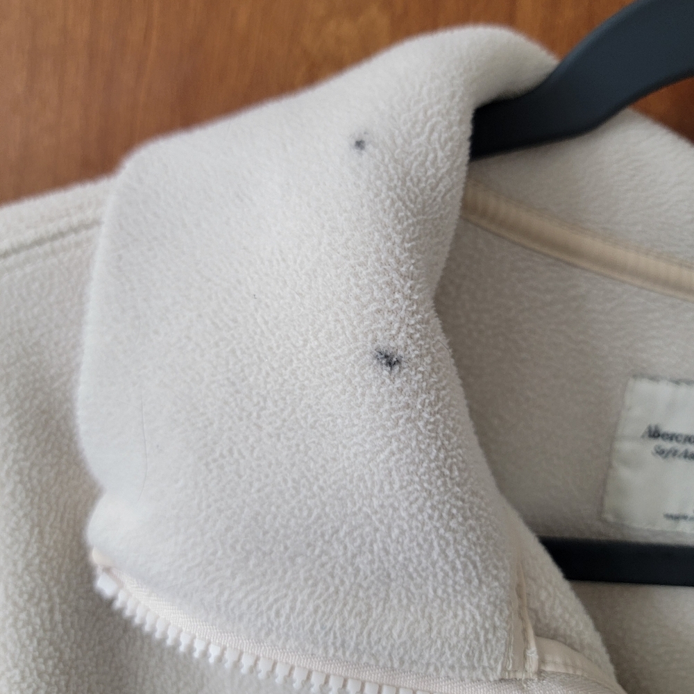 BOGO Abercrombie & Fitch Beige Quarter-Zip Fleece Size Small - Picture 6 of 6